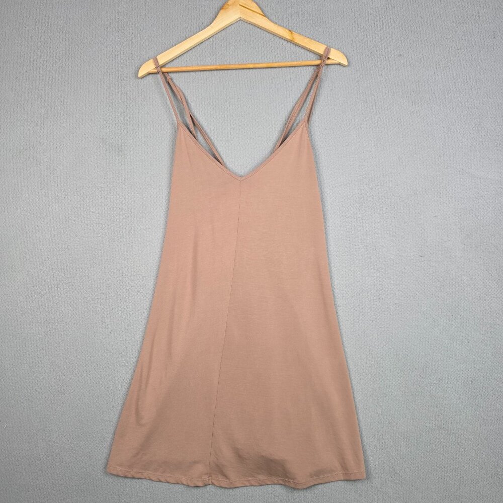 Lulus Mini Dress Women Size XL Dusty Pink Cute Swing Loose Fit Flowy Open Back